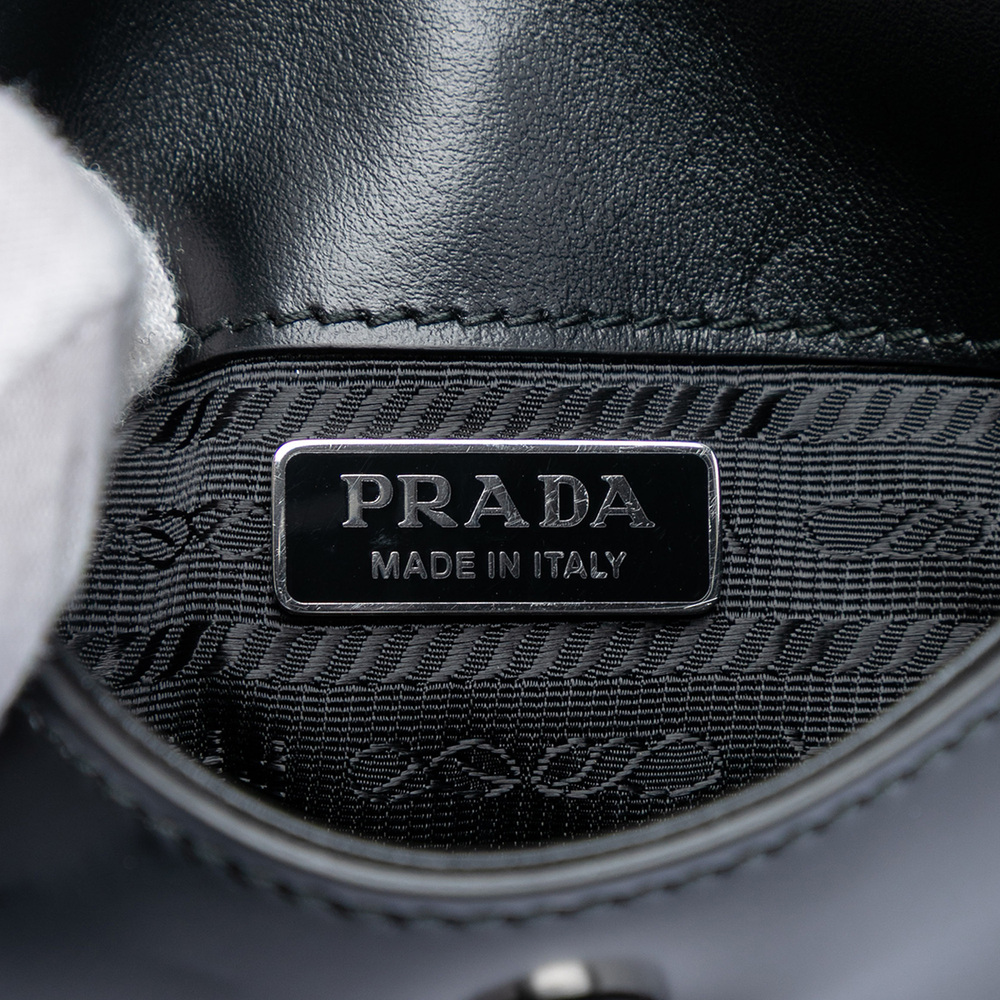 Pre-Loved Prada Mini Brushed Leather Cleo Flap - Picture 5 of 7